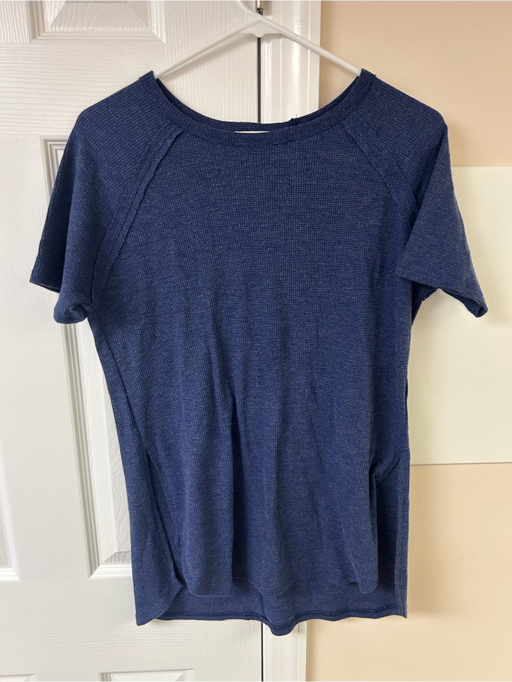Zenana Blue Waffle Short Sleeve Tee